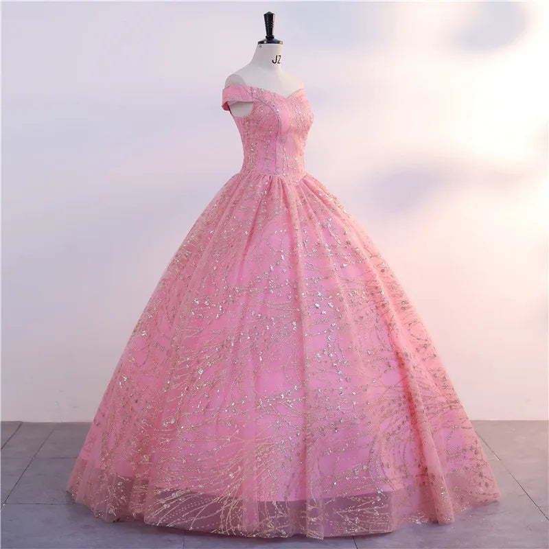 Off Shoulder Ball Gown Quinceanera Dress