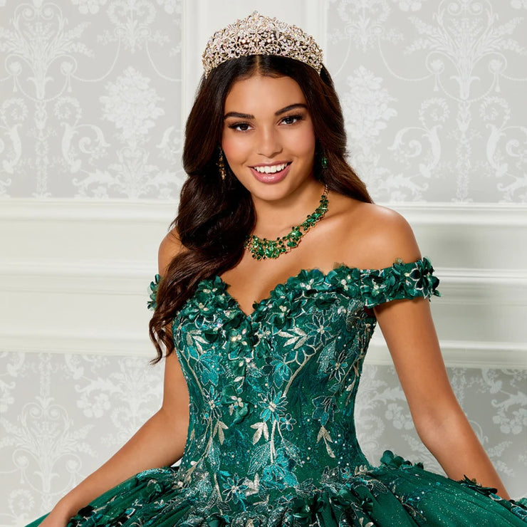 Green Quinceanera Dress With Appliques Lace