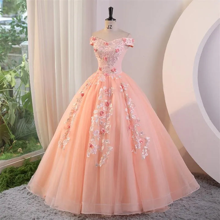 Luxury Lace Sweet Flower Quinceanera Dress