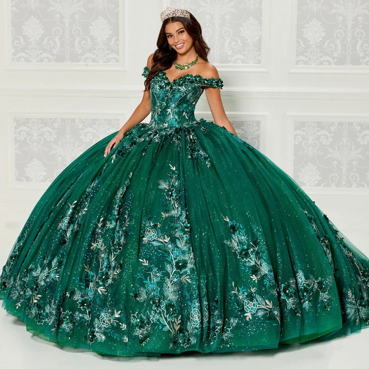 Green Quinceanera Dress With Appliques Lace