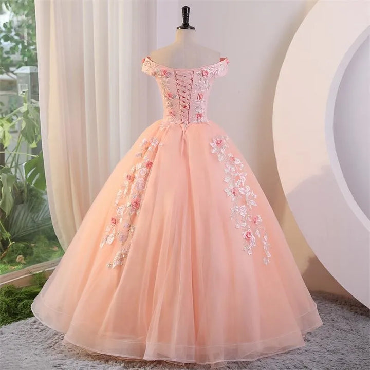 Luxury Lace Sweet Flower Quinceanera Dress