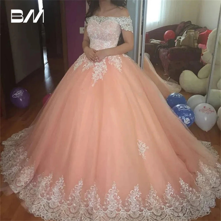 Sweet 16 Short Sleeves Quinceanera Dress