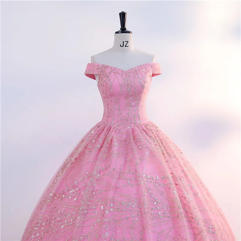 Off Shoulder Ball Gown Quinceanera Dress