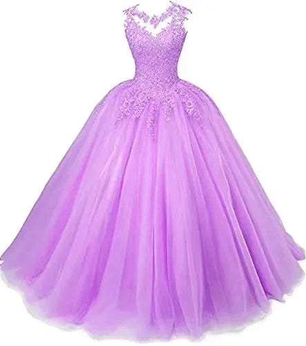 Long Classic Sweet 16 Appliques Quinceanera Dress