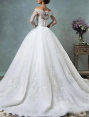 Full Sleeve Vintage Lace A-line Wedding Dress