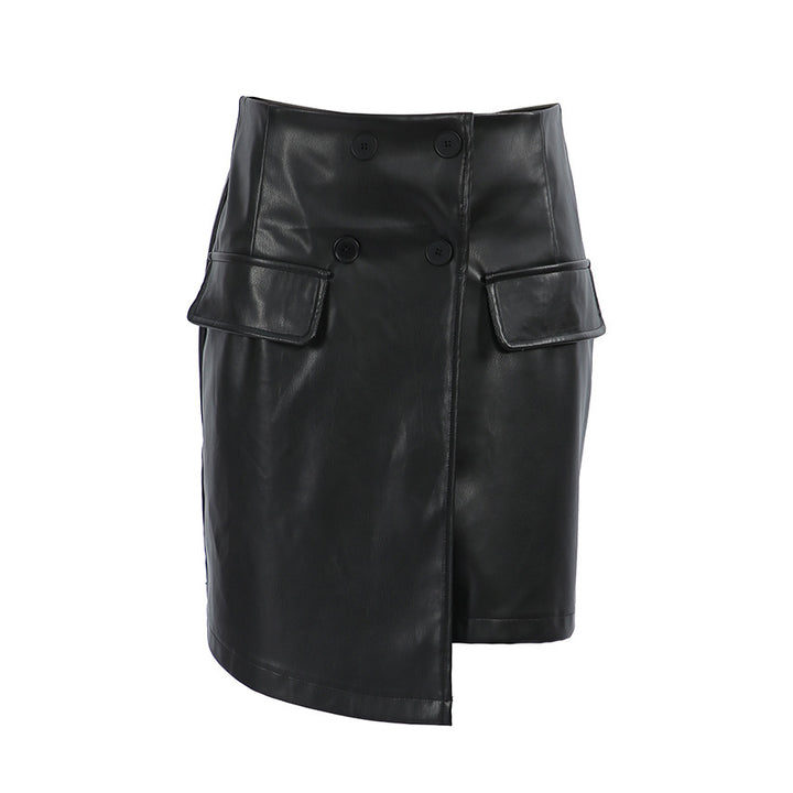 Leather Punk Hip Skirt