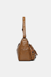 PU Leather Adjustable Strap Crossbody Bag