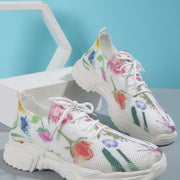 Women's  Flower Fashion Sneakers