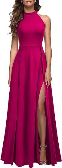 Women's Fashion Halter Evening Dress