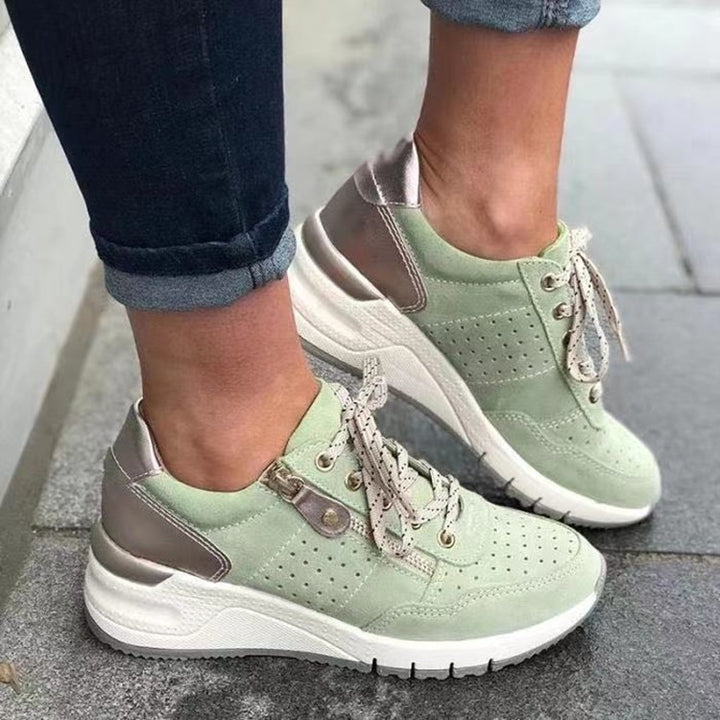 Women Lace-up  thick -sole comfort sneakers