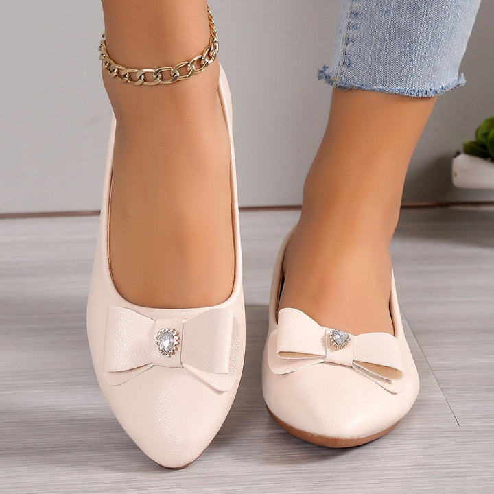 Bowknot Casual Pointed Toe Flats Loafers