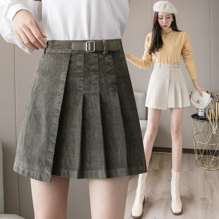 Irregular High Waist Thin A-line Skirt