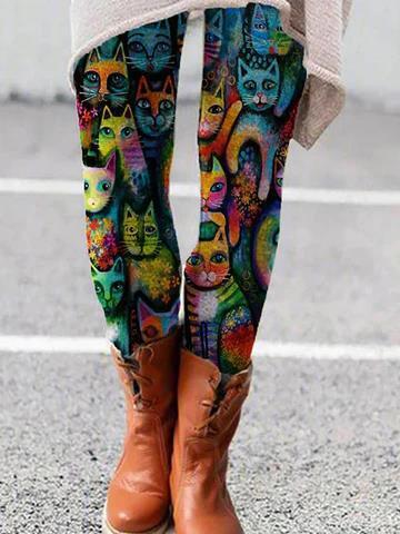 Digital Print Fashion Trendy Leggings