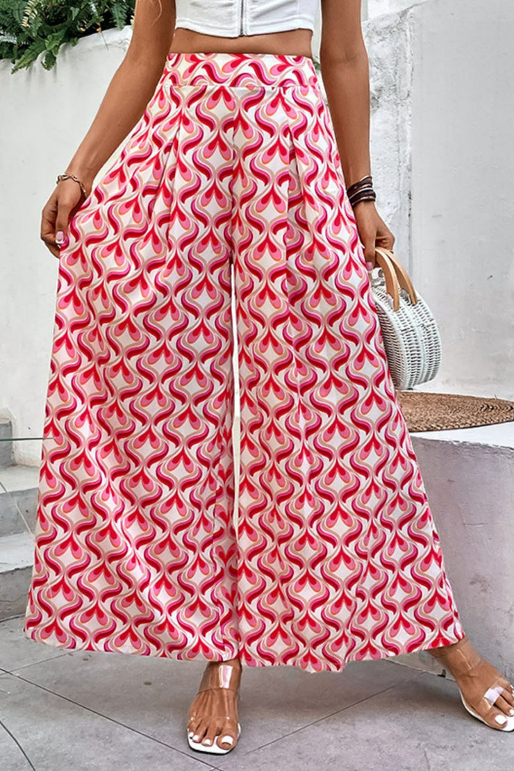 Printed High-Waist Culottes