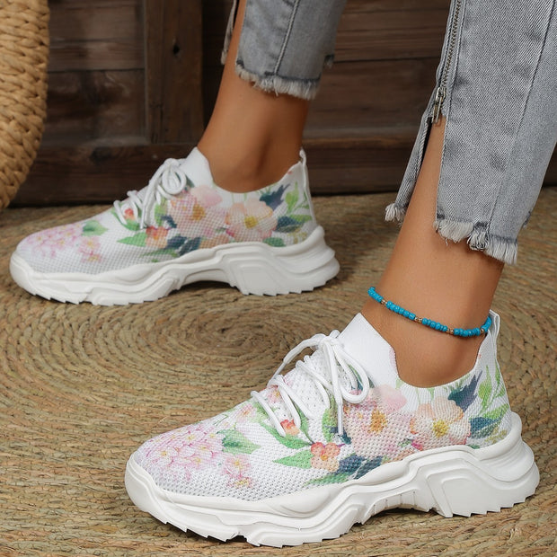 Women's  Flower Fashion Sneakers