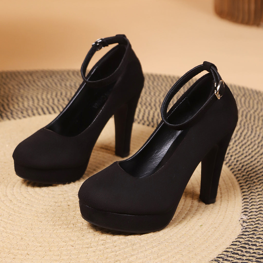 Low-cut Buckle High Heels Women