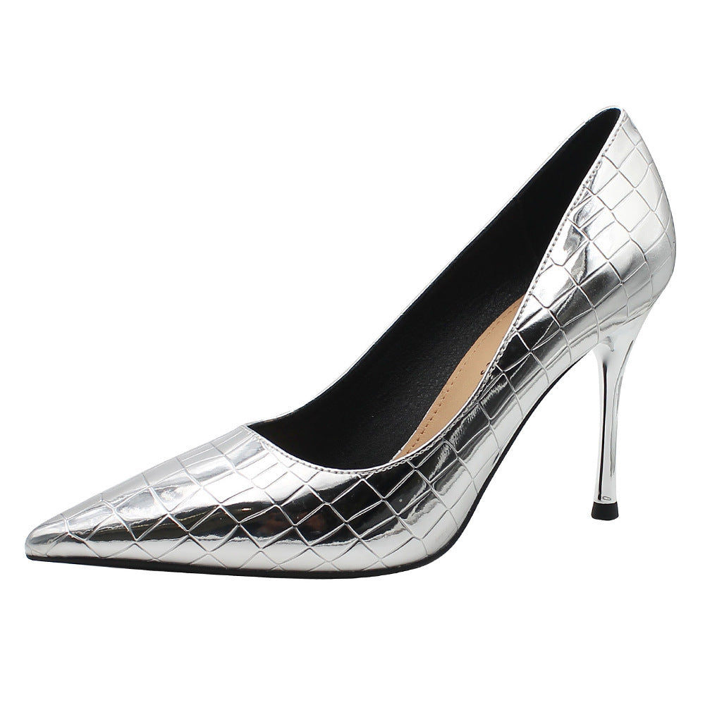 Patent Leather Pointed Toe High Heels