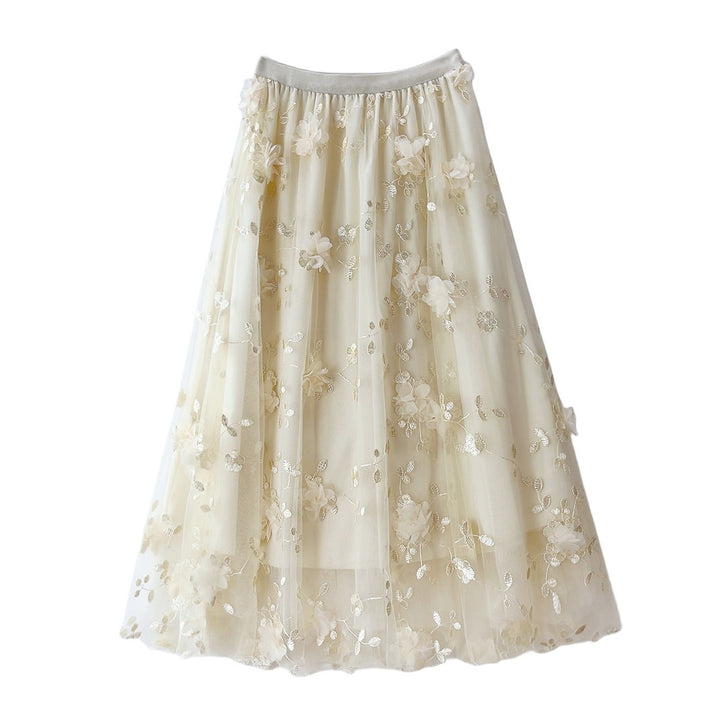 Mesh Embroidered Skirt