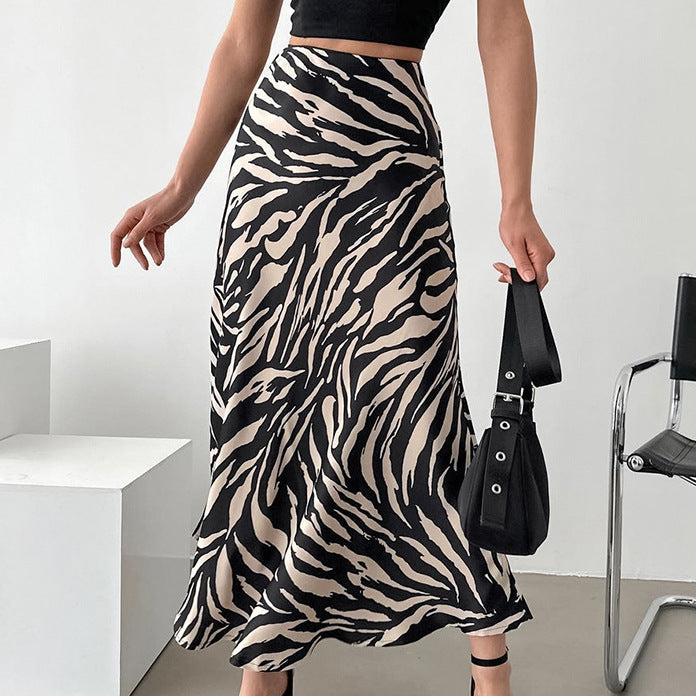 Zebra Stripes A- Line Skirt