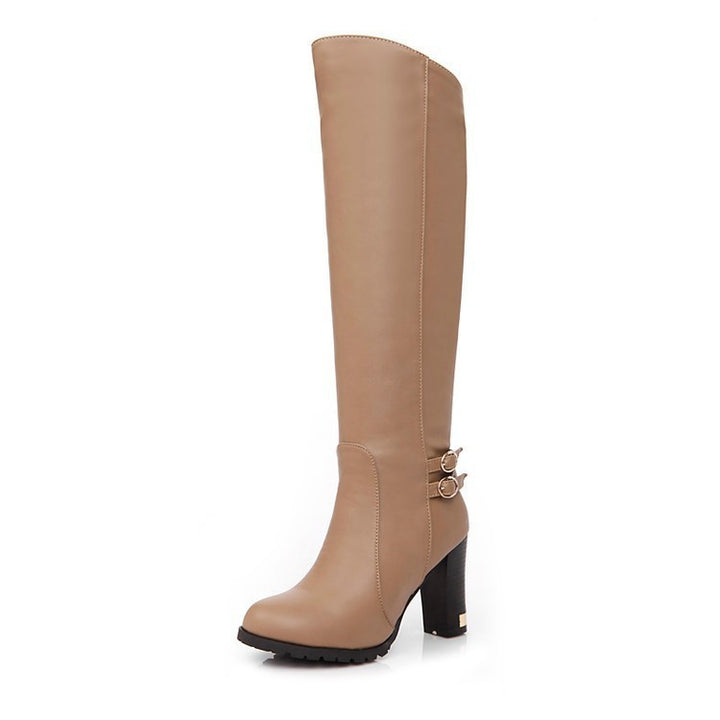 Chunky Heel Over-the-knee Boots Women's High Heels