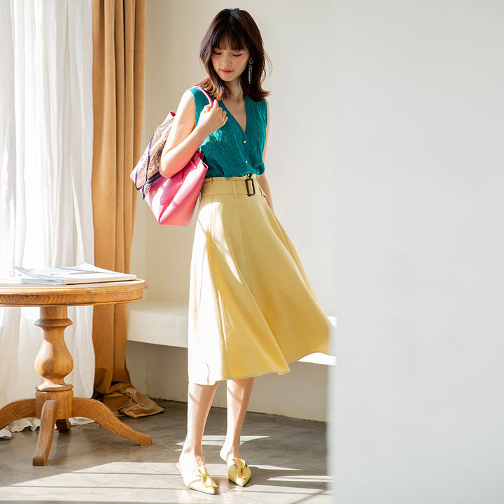 Retro Temperament A-line Skirt