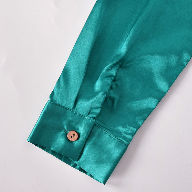 Sequin Panel Women’s Button Shirt