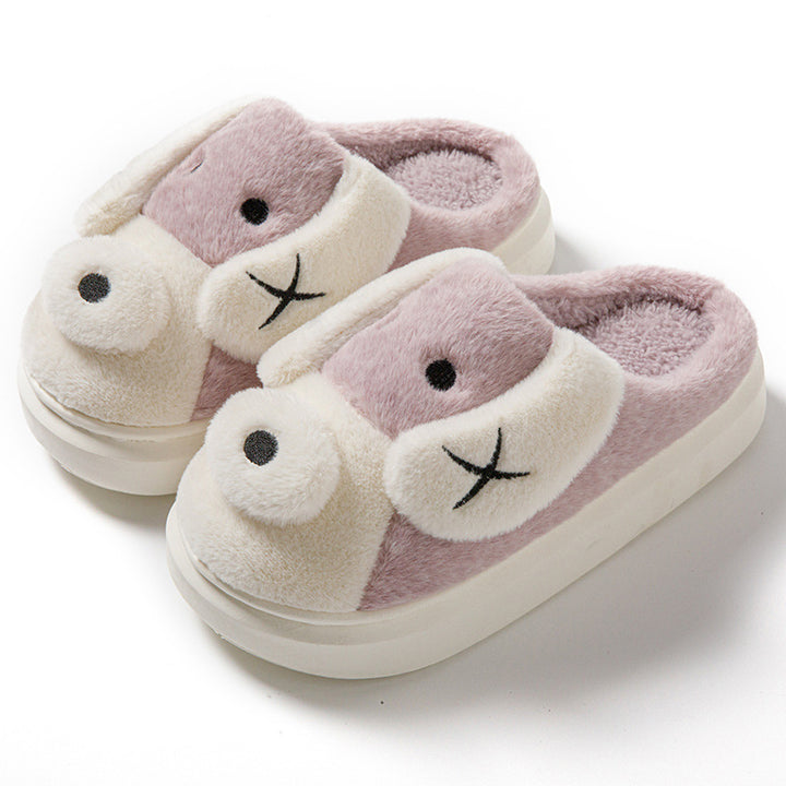 Cute Floppy Ears Dog Plush Non-slip  House Slippers