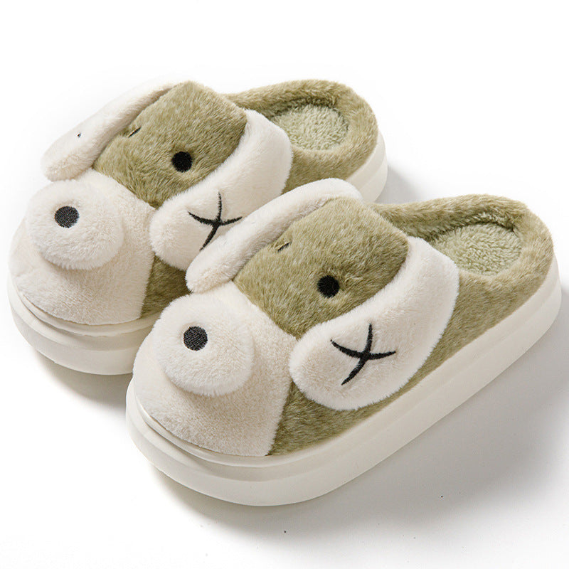 Cute Floppy Ears Dog Plush Non-slip  House Slippers