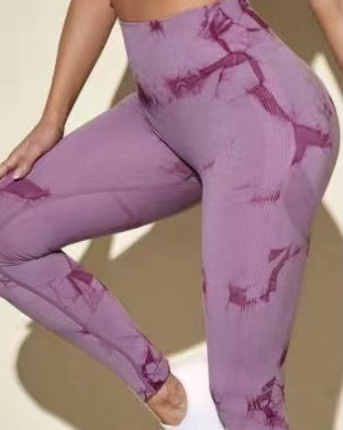 Tie-dyed Fitness High Waist Hip Lift Sports Leggings