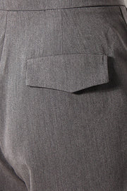 Pocketed Buttoned Straight Pants