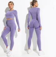 Sports Fitness Clothing Long Sleeve Trousers Tight Yoga Set