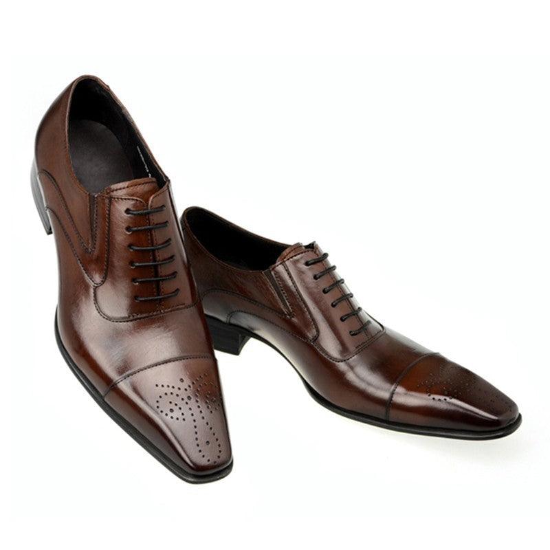 Men Oxfords PU Leather Dress Shoes - TheFashionwiz