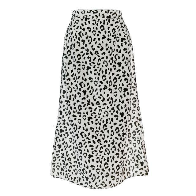 Sexy Leopard Print Chiffon Split Skirt - TheFashionwiz