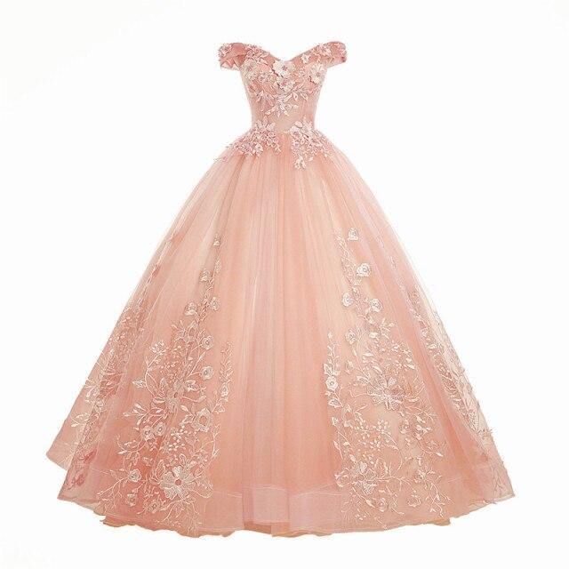 Applique Lace Embroidery Quinceanera and Formal  Dress and Ball Gown - TheFashionwiz