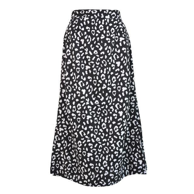 Sexy Leopard Print Chiffon Split Skirt - TheFashionwiz