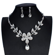 Fashion Silver Color Necklace Earring Set for Women - TheFashionwiz