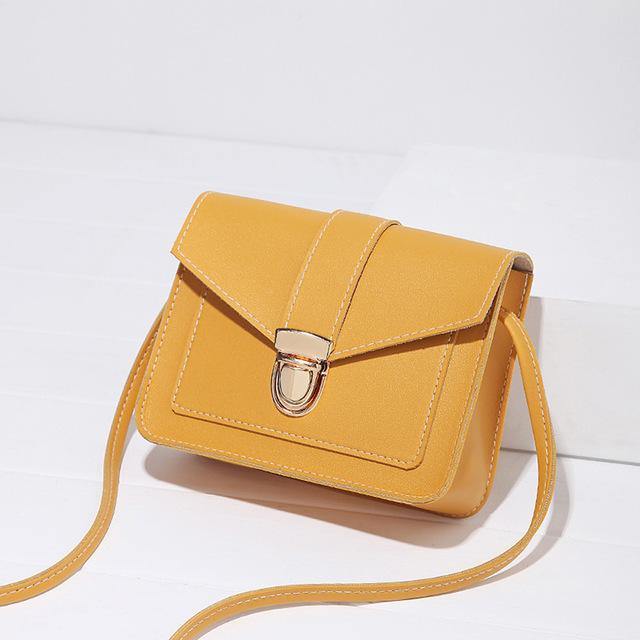 Fashion Small Crossbody Bags for Women 2018 Mini PU Leather Shoulder Messenger Bag for Girl Yellow Bolsas Ladies Phone Purse - TheFashionwiz