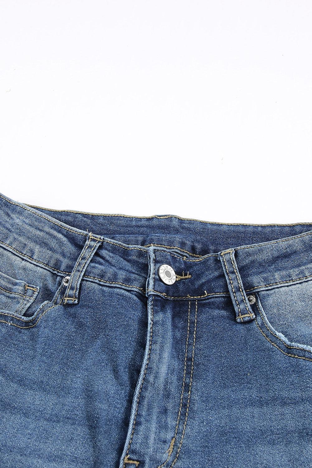 High Waist Flare Jeans with Pockets - TheFashionwiz